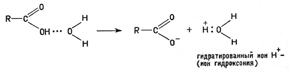 Возникновение водородной связи облегчает отщепление ионов Н><sup>+</sup> и ОН<sup>-</sup>