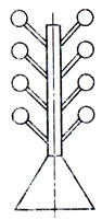 Рис. 84. Схема блока с восковыми моделями