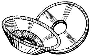 Рис. 42. Алмазные абразивные круги для заточки и доводки различного твердосплавного металлорежущего, деревообрабатывающего, горного и другого инструмента