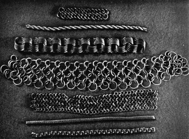 Образцы цепей; плетений. Бронницкая ювелирно-художественная фабрика
