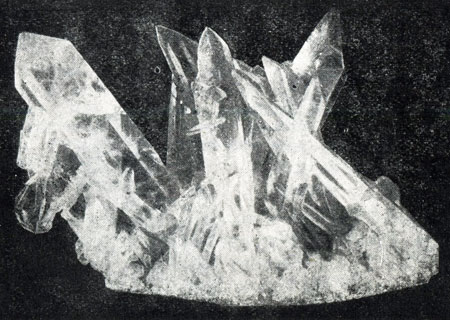 Рис. 6. Друза кристаллов кварца