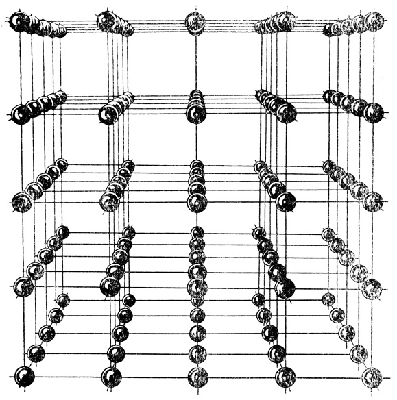 Рис. 5. Модель кристаллической решетки